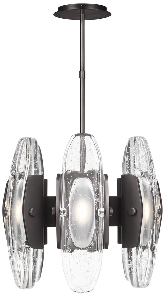 Visual Comfort Wythe 15 3/4" Wide Bronze 6-Light LED Pendant