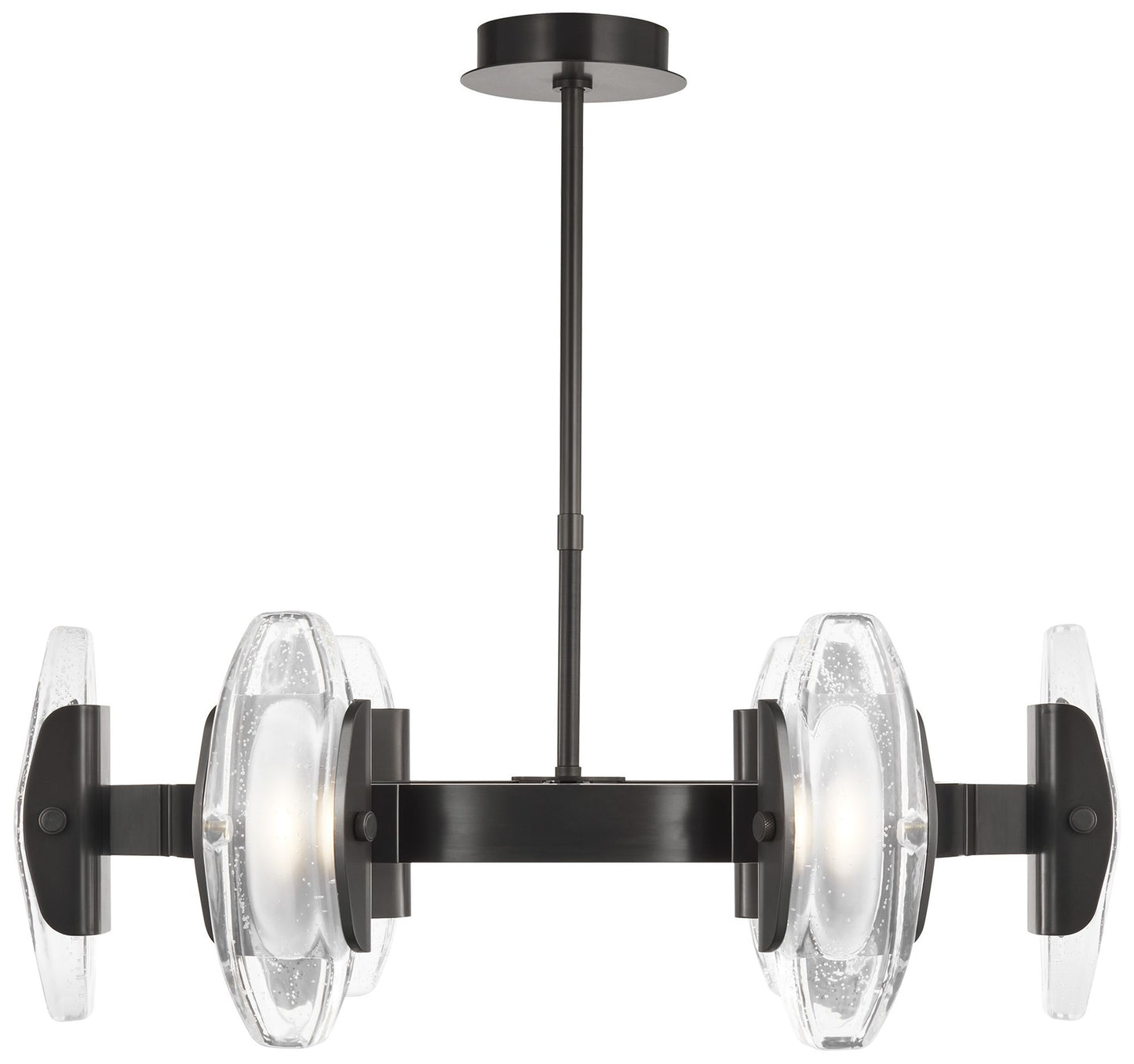 Visual Comfort Wythe 30"W Dark Bronze 6-Light LED Pendant