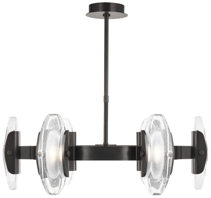 Visual Comfort Wythe 30"W Dark Bronze 6-Light LED Pendant