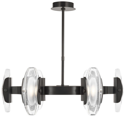 Visual Comfort Wythe 30"W Dark Bronze 6-Light LED Pendant