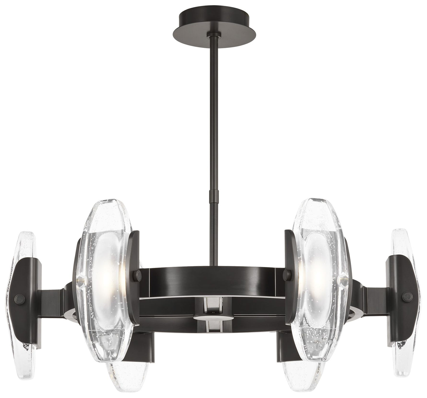 Visual Comfort Wythe 30"W Dark Bronze 6-Light LED Pendant