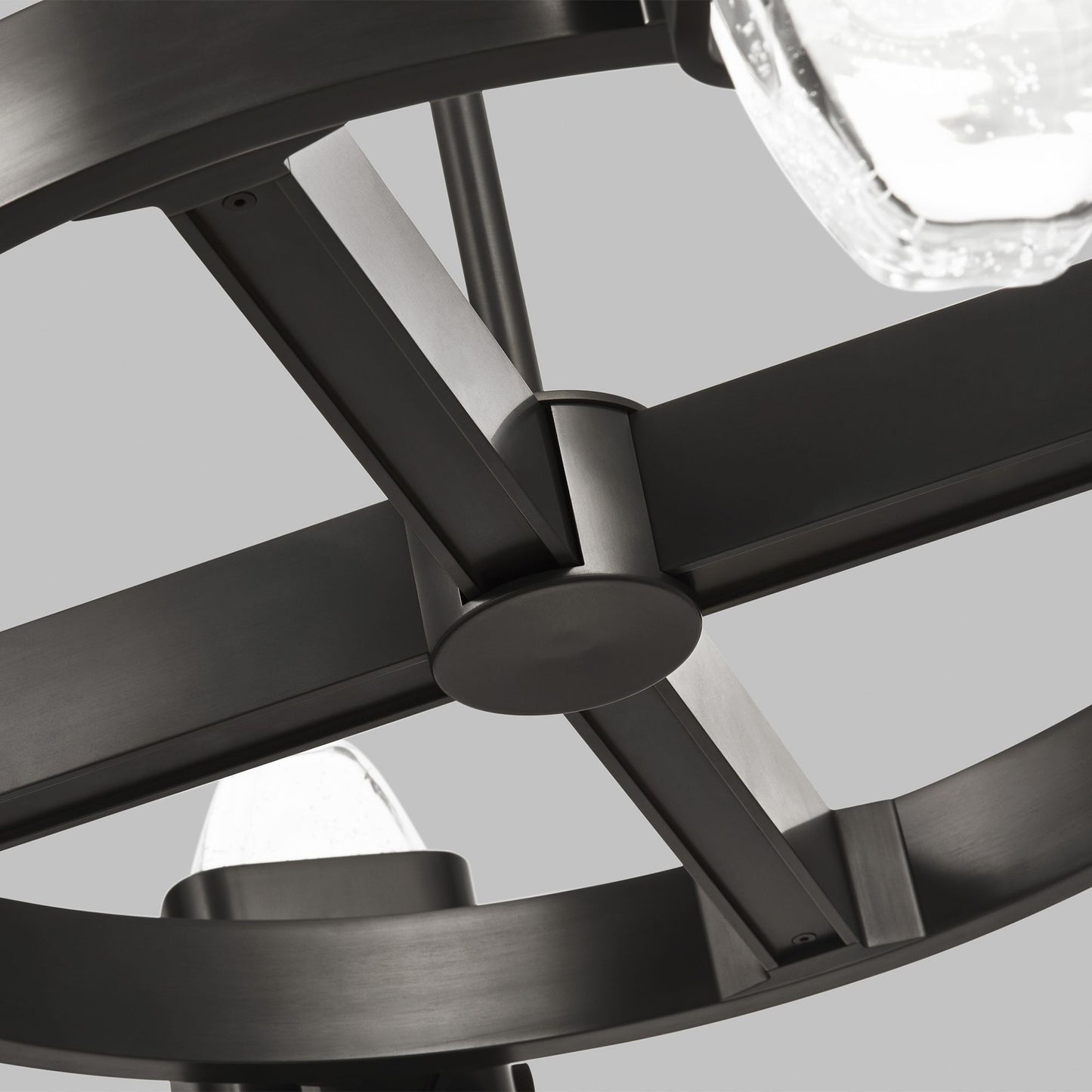 Visual Comfort Wythe 30"W Dark Bronze 6-Light LED Pendant