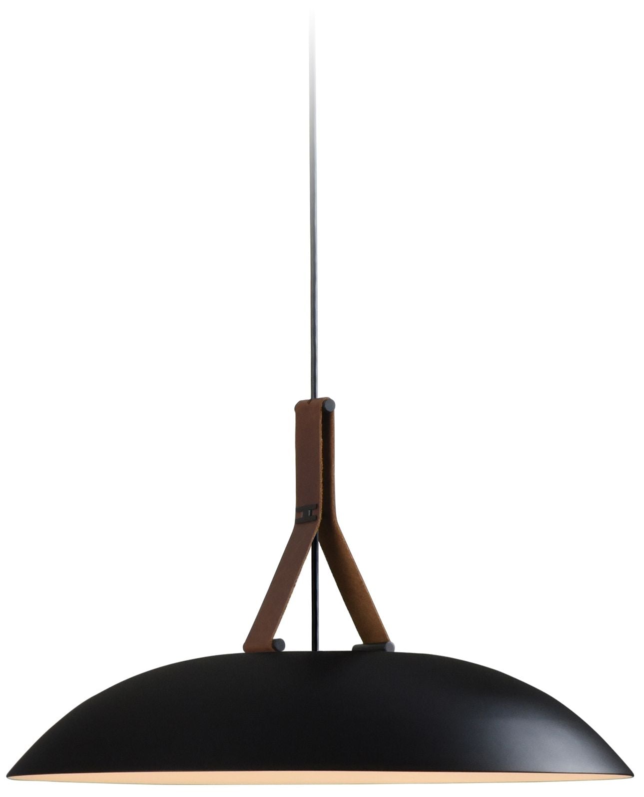 Volo Pendant - Deux - Black Exterior & White Interior Shade - Black Acc