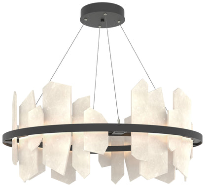 Volterra 38" Wide Black Circular LED Pendant