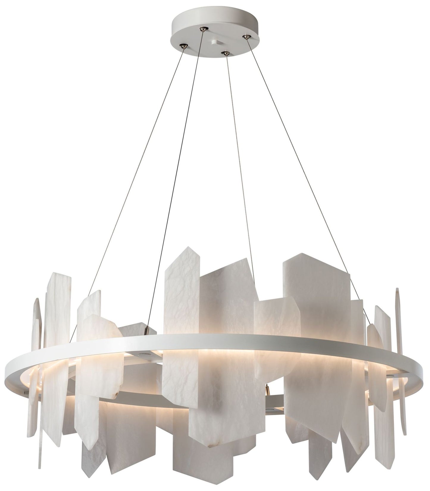 Volterra 38" Wide White Circular LED Pendant