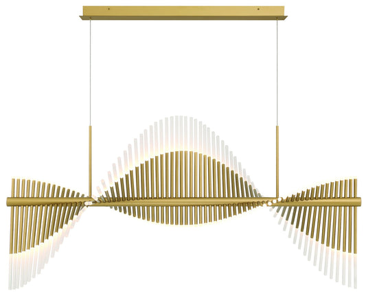 Voltik 59" LED Chandelier  Gold