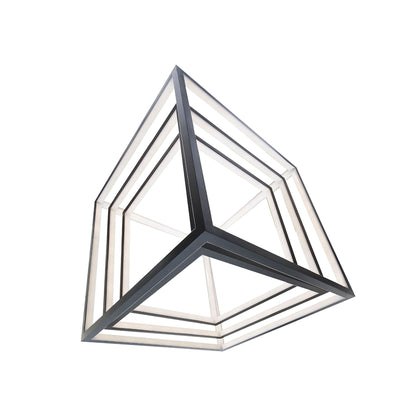 WAC Atlas 41 3/4"W Black 3-Light LED Geometric Chandelier