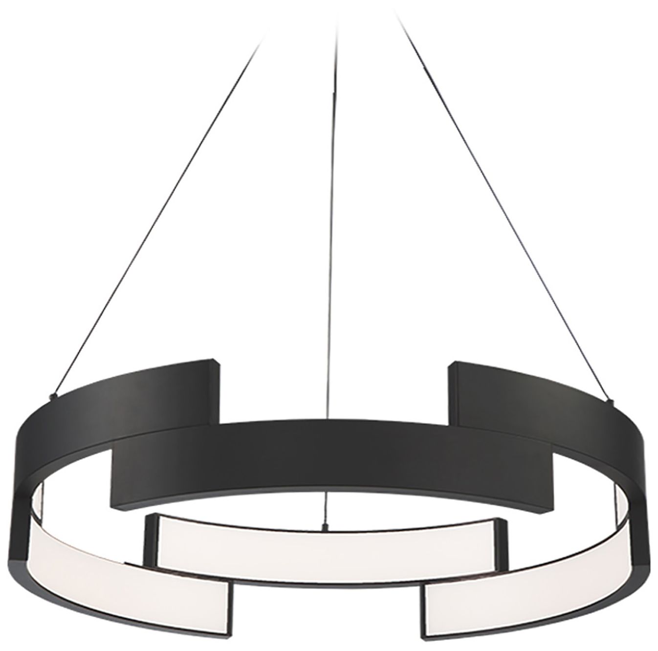 WAC Trap 38" Wide Black LED Pendant