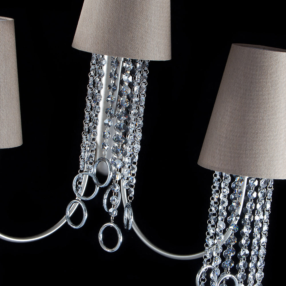 Crystal Hand Blown Glass Wall Light