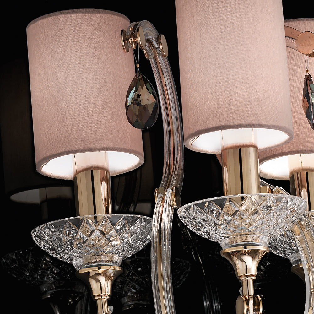 Exclusive Bronze Shaded Crystal Wall Light