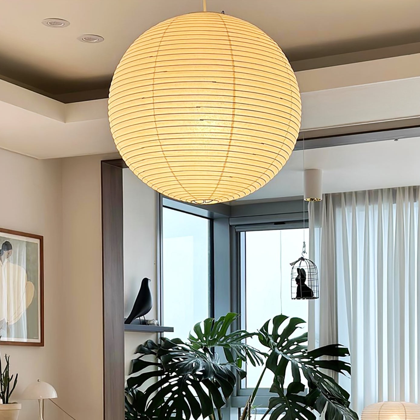 Washi Paper Round Series Ceiling light fitting Pendant Lamp