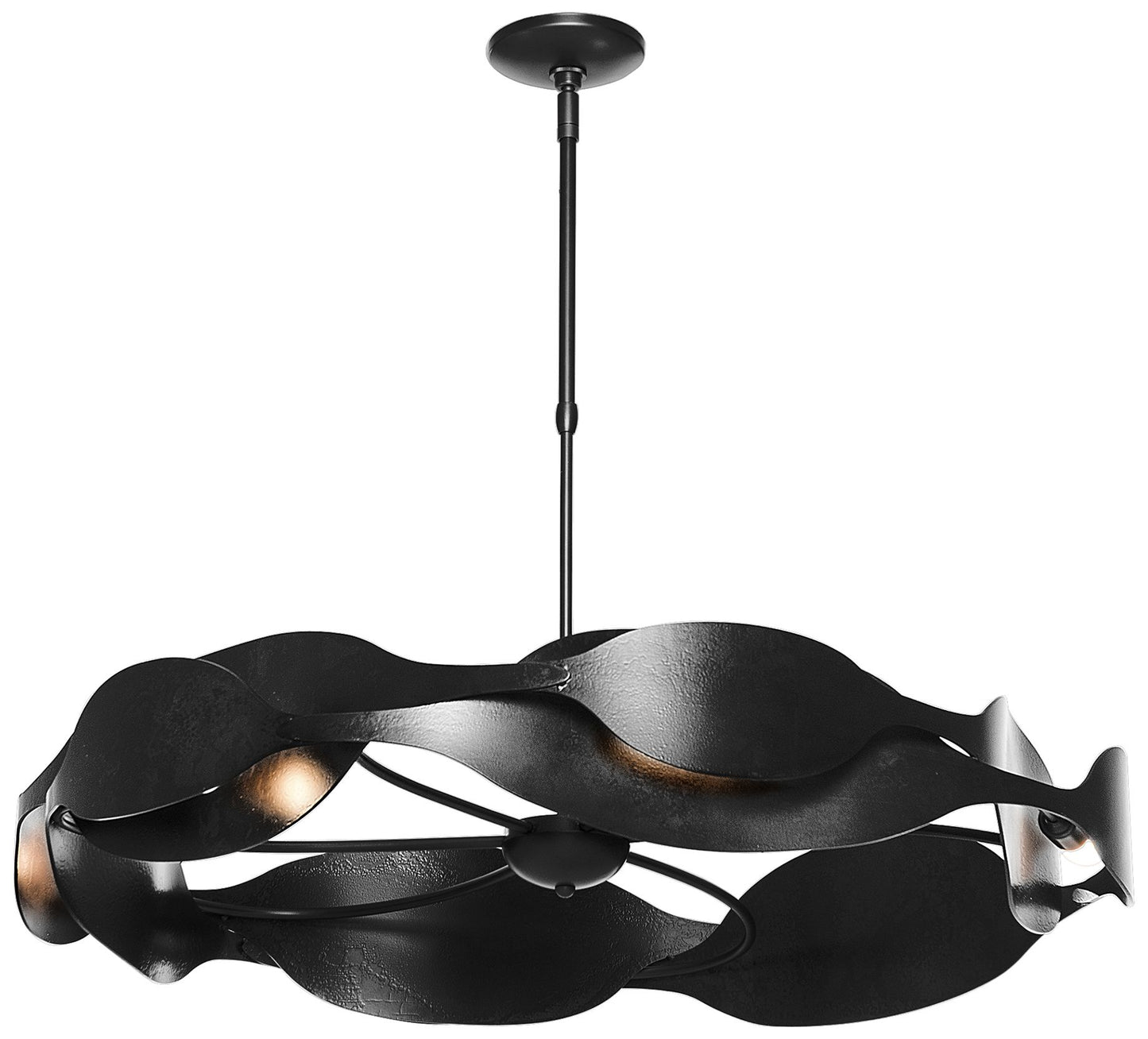 Waves 34.2" Wide Black Pendant