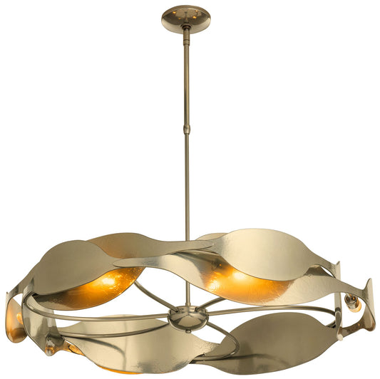 Waves 34.2" Wide Modern Brass Pendant