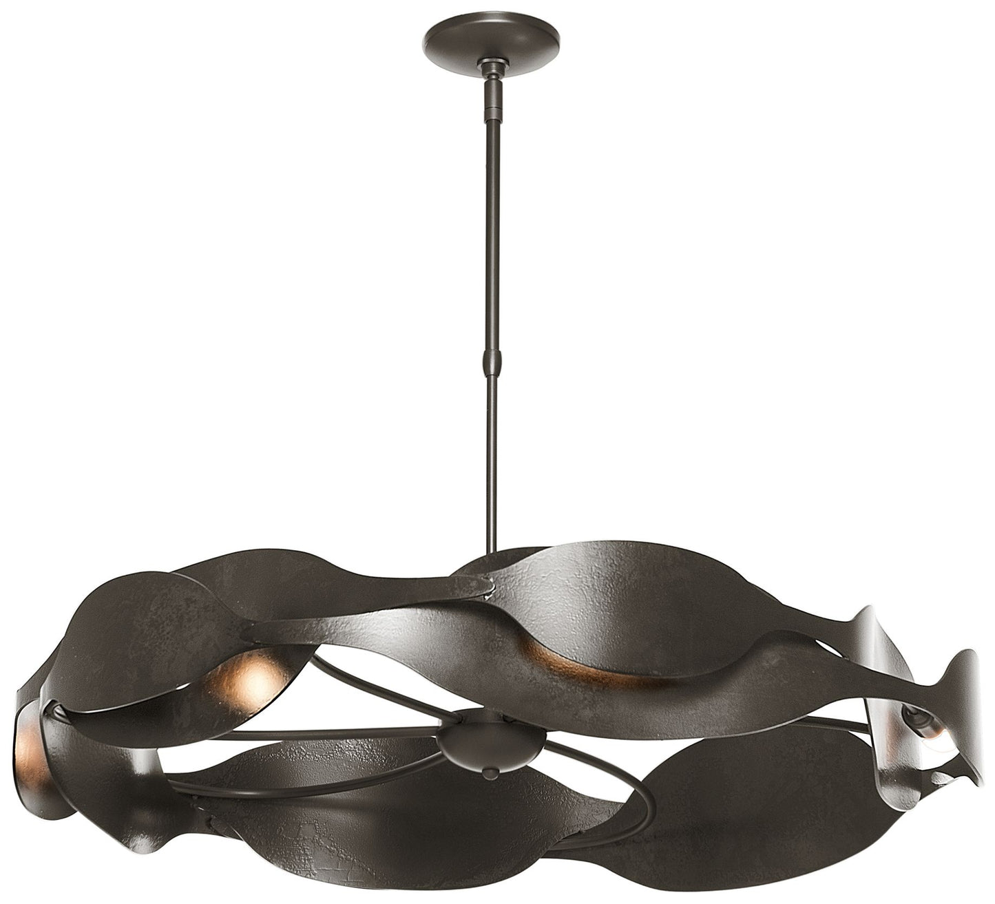 Waves 34.2" Wide Oil Rubbed Bronze Pendant