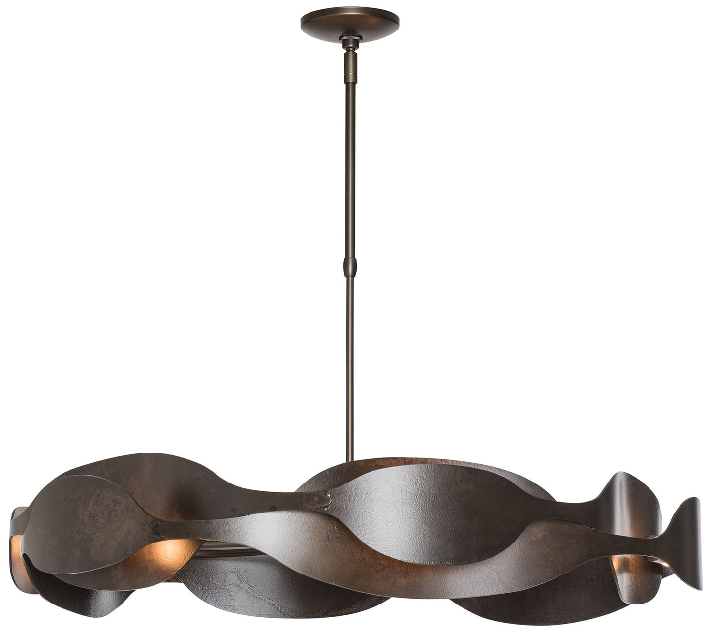 Waves Pendant - Dark Smoke Finish - Standard Height