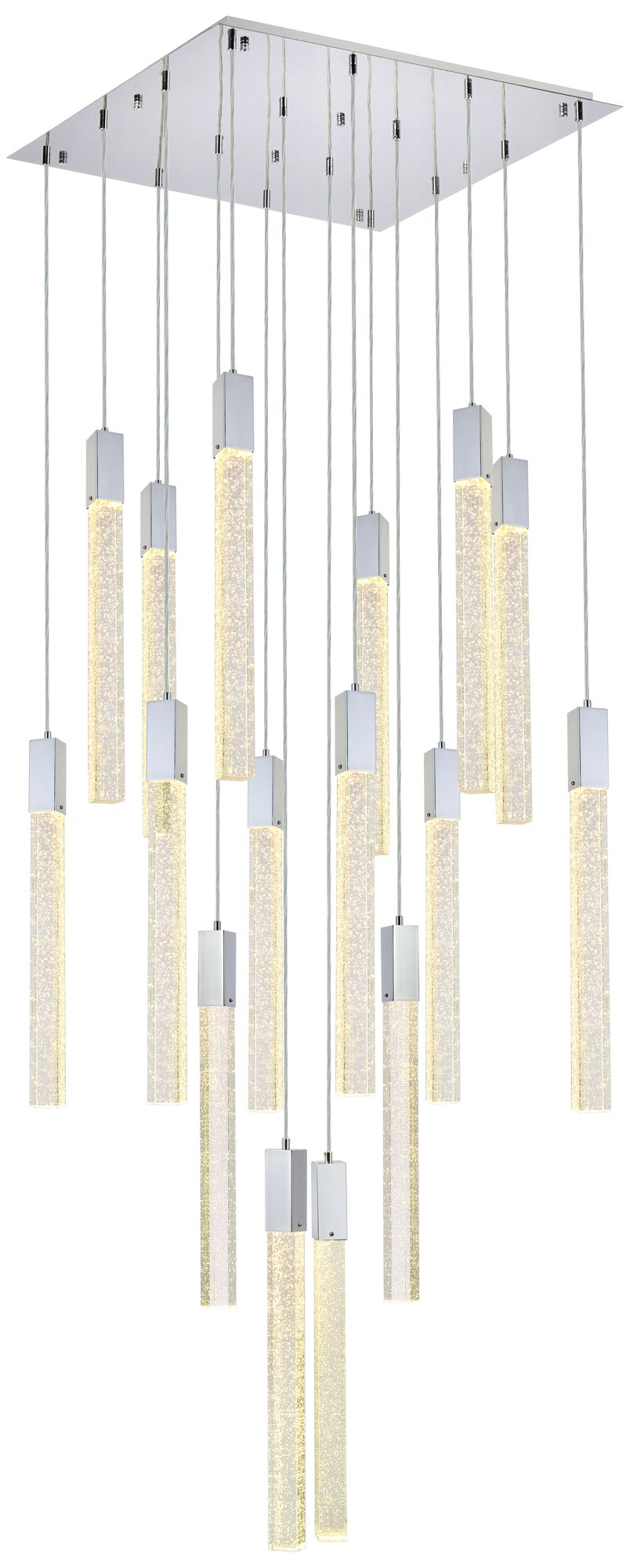 Weston 30" Wide Chrome Crystal Raindrops 16-Light Pendant