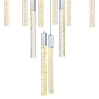 Weston 30" Wide Chrome Crystal Raindrops 16-Light Pendant