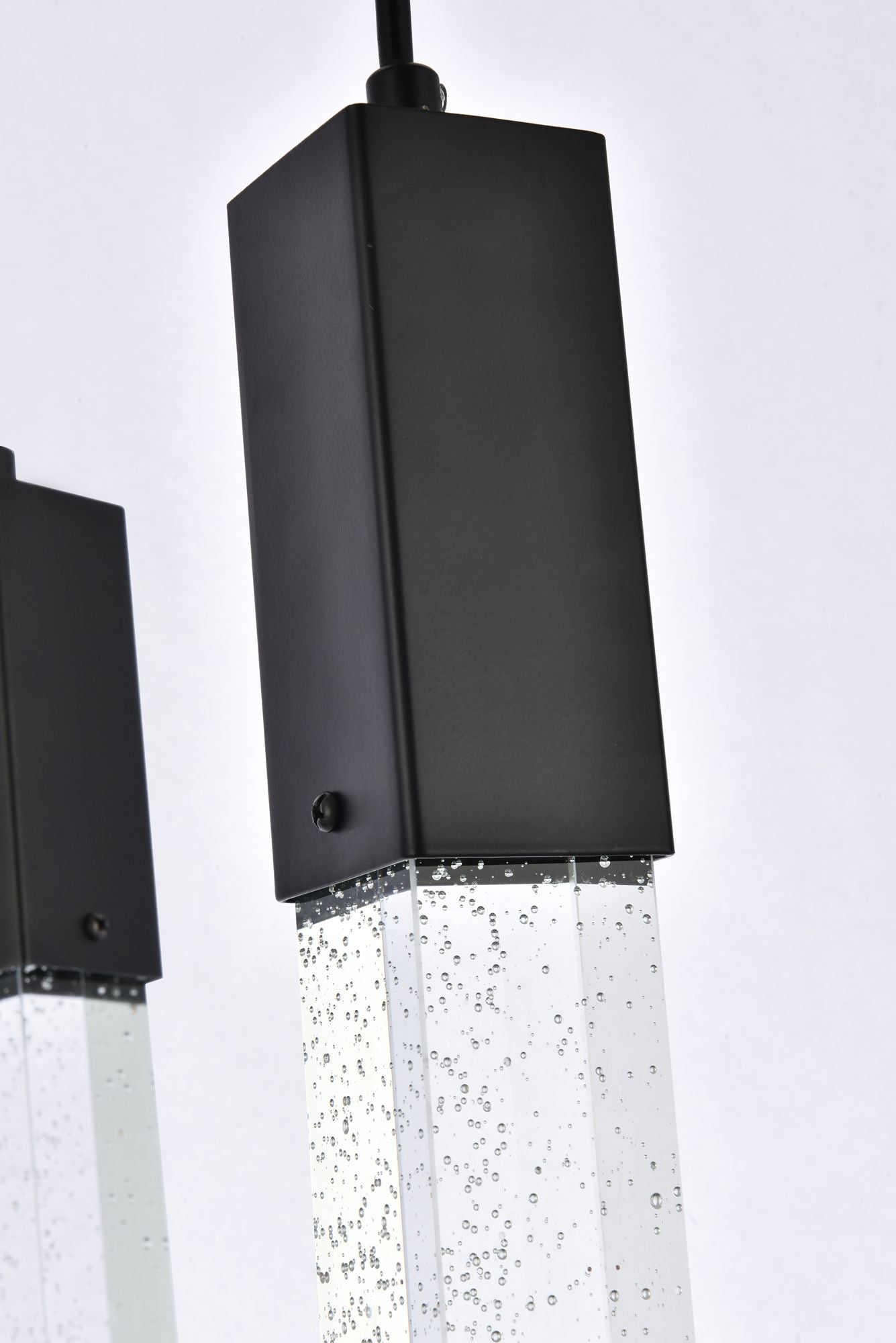 Weston 42" Wide Black and Crystal Multi-Light Pendant