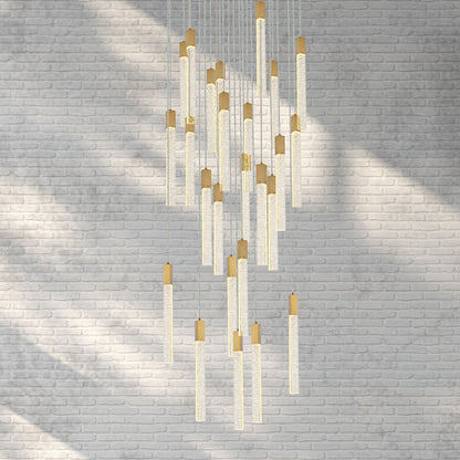 Weston 42" Wide Satin Gold 25-Light LED Pendant