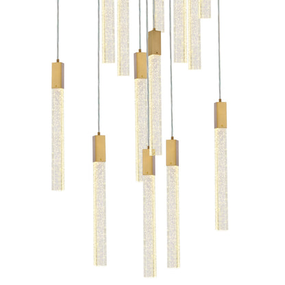 Weston 42" Wide Satin Gold 25-Light LED Pendant