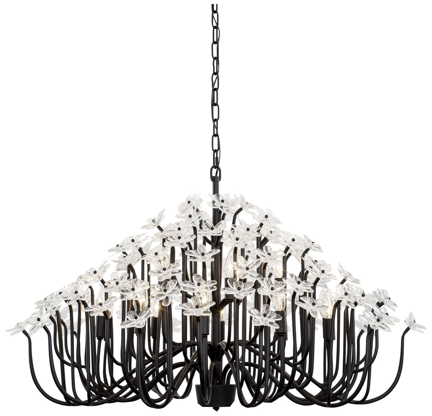 Wildflower 15-Lt Chandelier - Matte Black