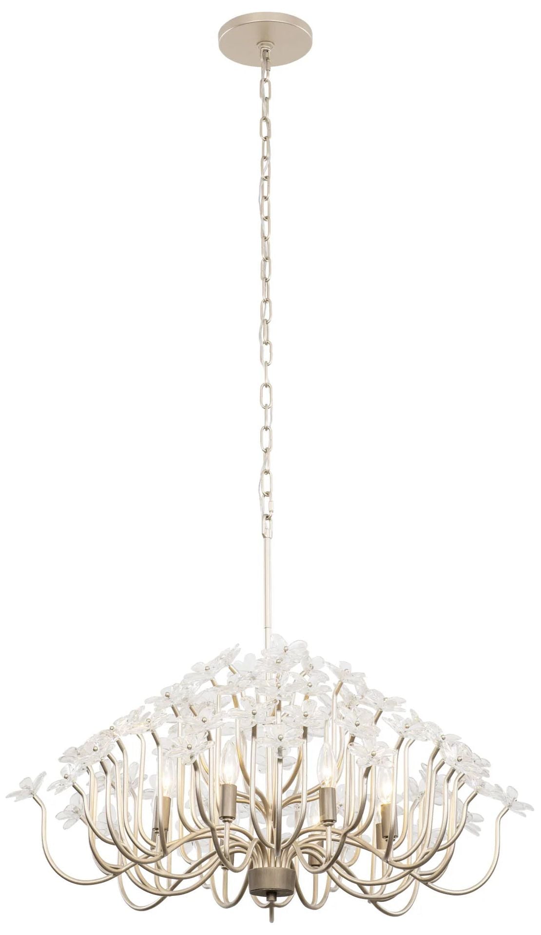 Wildflower 8-Lt Chandelier - Gold Dust/Artifact