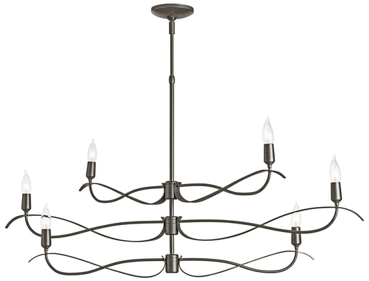 Willow 43.5" Wide 6.Light Small Oil Rubbed Bronze Chandelier