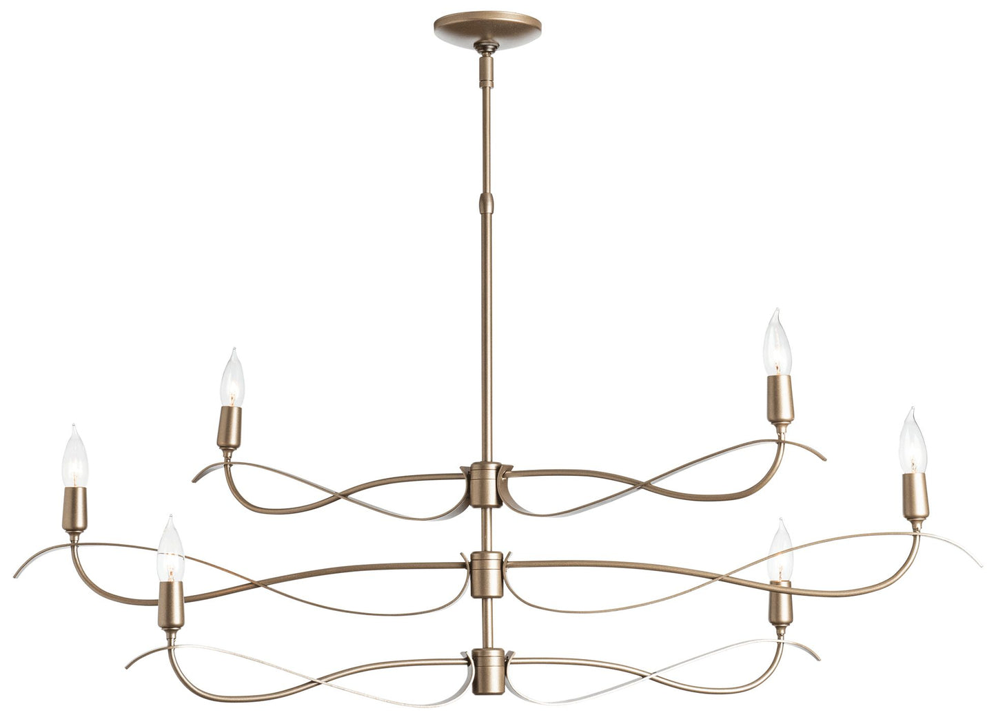 Willow 43.5" Wide 6.Light Small Soft Gold Chandelier