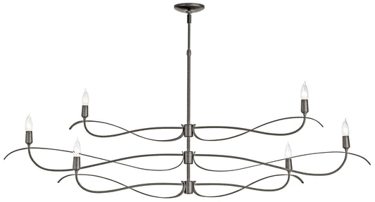 Willow 59.4" Wide 6.Light Large Natural Iron Chandelier