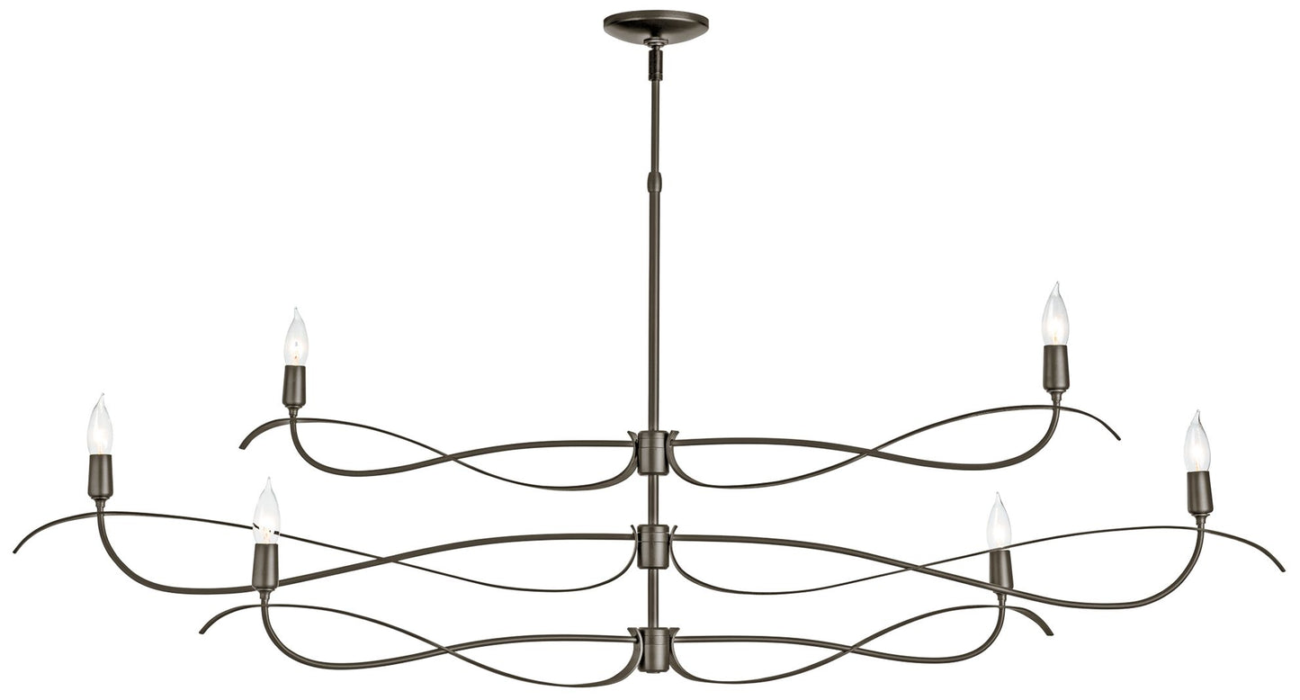 Willow 59.4" Wide 6.Light Large Oil Rubbed Bronze Chandelier