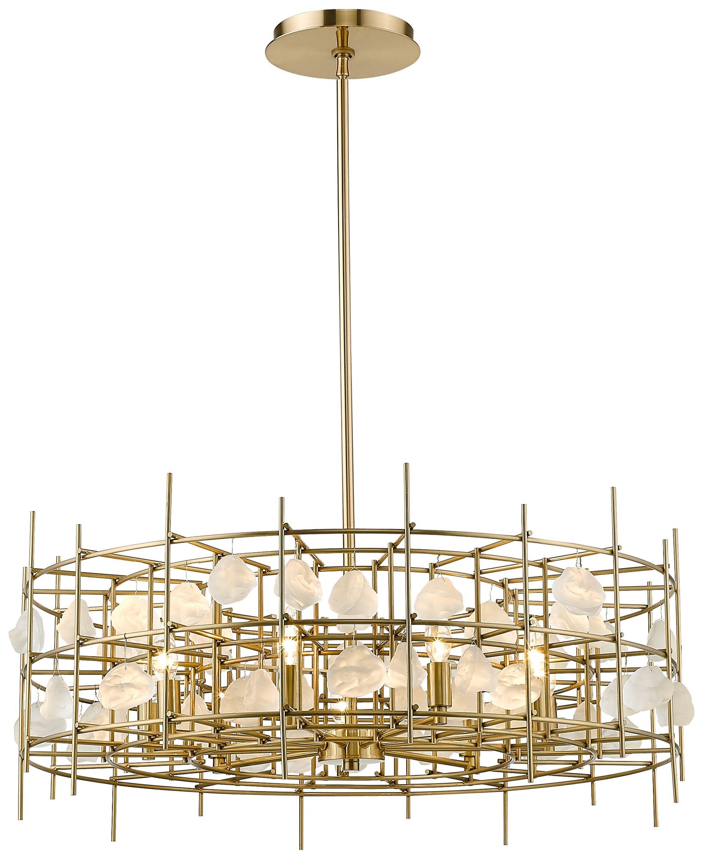 Z-Lite 9 Light Chandelier in Aged Brass Finish