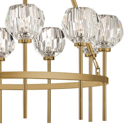 Zeev Parisian 26" Wide Aged Brass 9-Light Round Chandelier