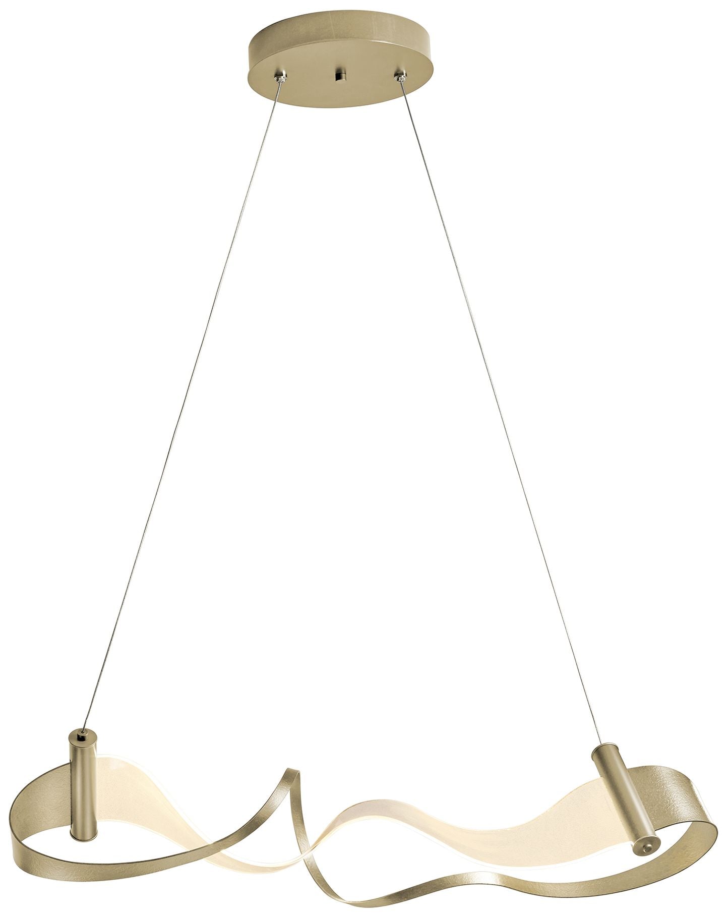 Zephyr LED Pendant - Soft Gold Finish - Standard Height