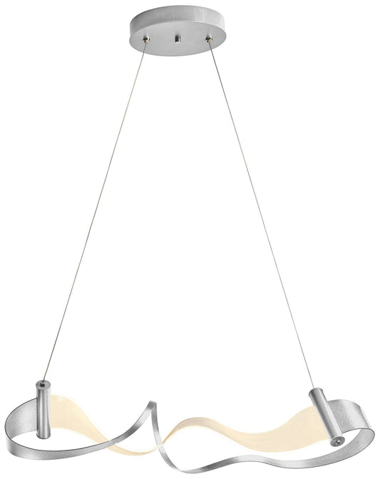 Zephyr LED Pendant - Sterling Finish - Standard Height